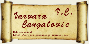 Varvara Čangalović vizit kartica